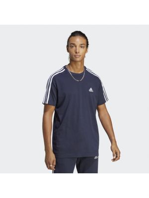 Тениска на райета от джърси Adidas синьо
