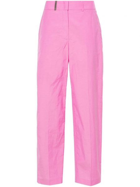 Rovné kalhoty Peserico růžové