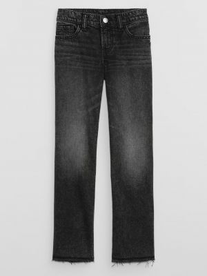 Priliehavé džínsy s rovným strihom Gap čierna