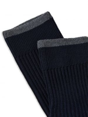 Bavlněné ponožky Brunello Cucinelli modré