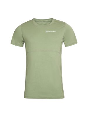 Вълнена тениска от мерино вълна Alpine Pro зелено