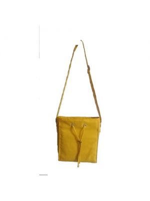 Сумка кросс-боди LIORA повседневная, текстиль, внутренний карман желтый