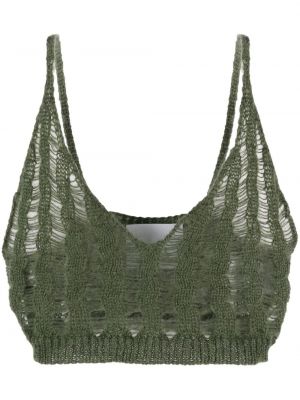 Mohair strikket crop top Erika Cavallini grønn