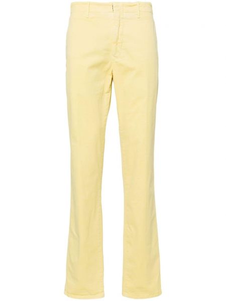 Βαμβακερό παντελόνι chino Incotex κίτρινο