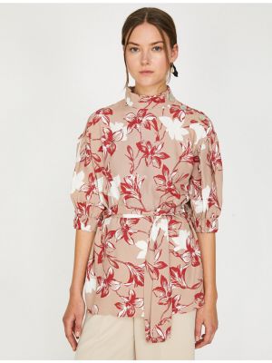 Bluză cu model floral Koton maro