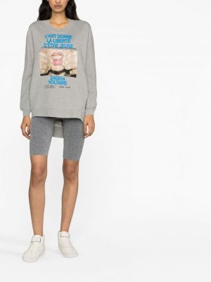 Sweatshirt aus baumwoll mit print Zadig&voltaire grau