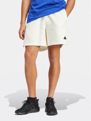 Shorts de sport large Adidas blanc
