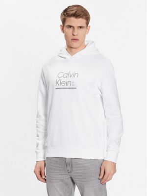 Felpa in pile Calvin Klein bianco