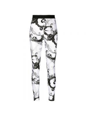 Legginsy Versace Jeans Couture białe