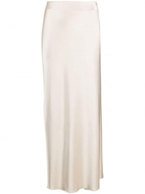 Saténová dlhá sukňa Nanushka biela