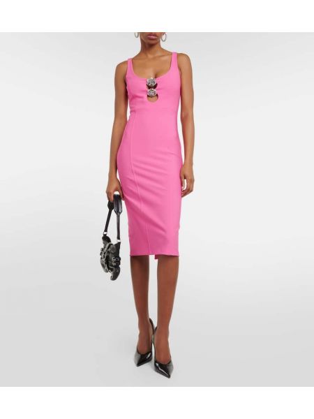 Midi jersey jarse elbise Blumarine pembe