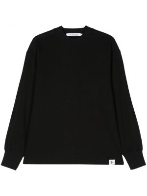 Voľný sveter Calvin Klein Jeans čierna