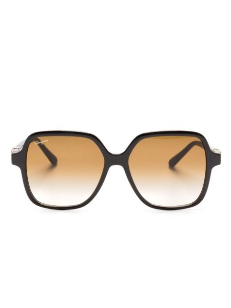 Okulary przeciwsłoneczne oversize Ferragamo brązowe