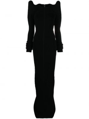 Pletena večernja haljina Rick Owens crna