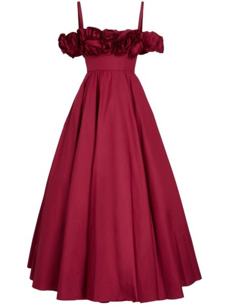 Φλοράλ βραδινό φόρεμα Giambattista Valli κόκκινο