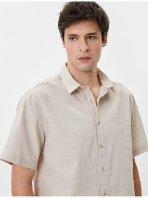 Krekls ar pogām ar īsām piedurknēm Koton