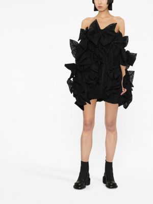 Koktejlové šaty s mašlí Vivetta černé