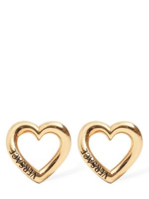 Szív mintás szegecses fülbevaló Versace aranyszínű
