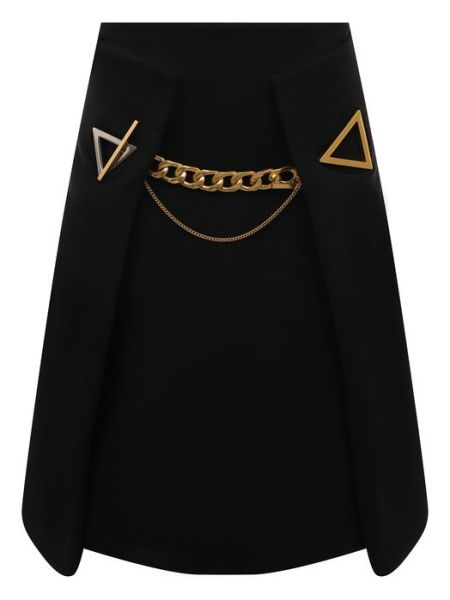 Кашемировая юбка Bottega Veneta черная