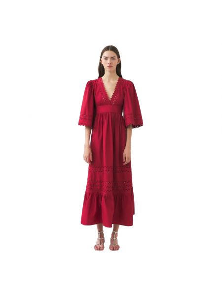 Sukienka długa bawełniana Antik Batik czerwona
