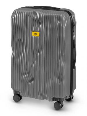Серый чемодан в полоску Crash Baggage