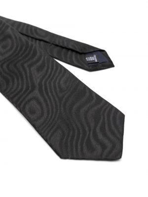 Jedwabny krawat żakardowy Fursac czarny