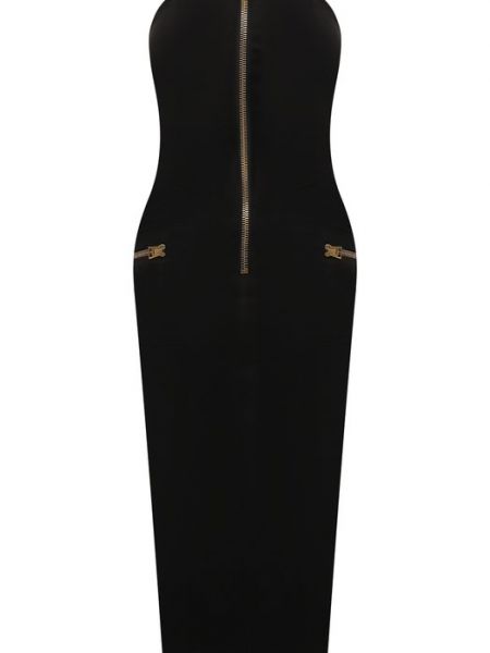 Хлопковое платье из вискозы Tom Ford черное