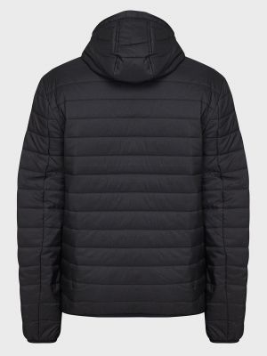 Черная стеганая куртка с капюшоном Calvin Klein