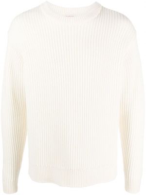 Пуловер с кръгло деколте Fursac бяло