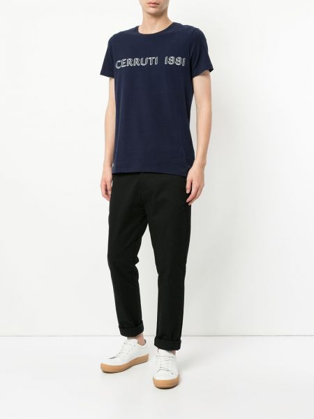 Camiseta con estampado Cerruti 1881 azul