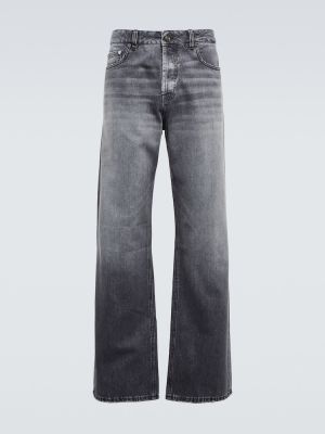 Straight leg jeans distressed baggy Due Diligence grigio