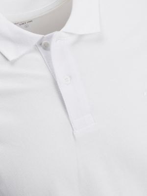 Поло тениска Jack & Jones бяло