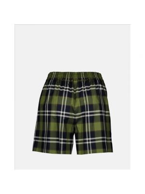Pantalones cortos a cuadros Burberry verde