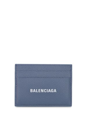 Usnjena usnjena denarnica Balenciaga modra