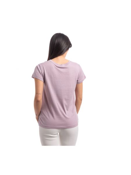 Camiseta de seda de tela jersey de cuello redondo Seventy violeta