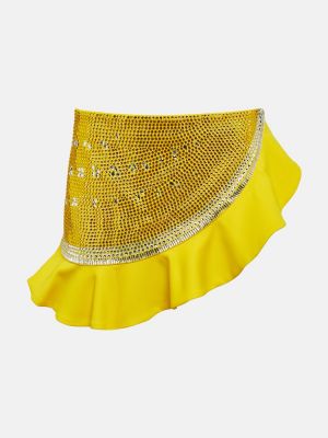 Mini falda de lana Area amarillo