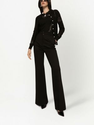 Spitzen strickjacke mit geknöpfter Dolce & Gabbana schwarz