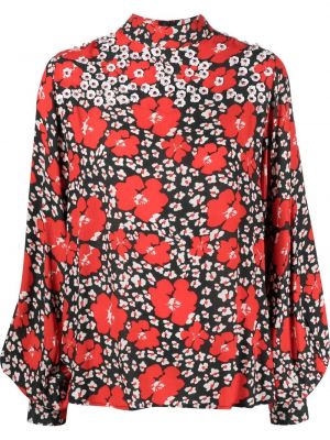 Trykt floral bluse Essentiel Antwerp svart