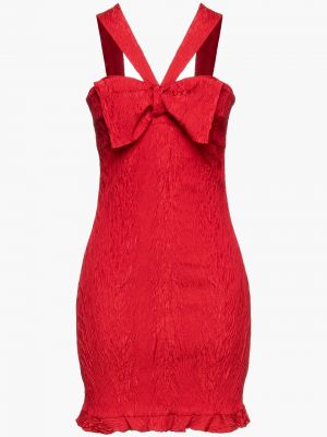 Sukienka mini z kokardą Alexachung, czerwony