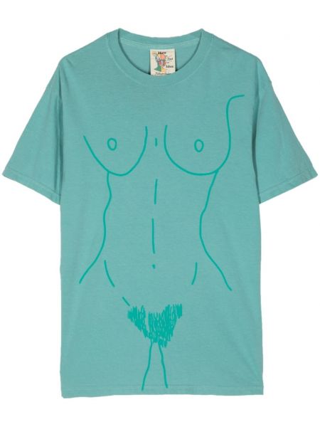 Βαμβακερή μπλούζα με σχέδιο Kidsuper πράσινο