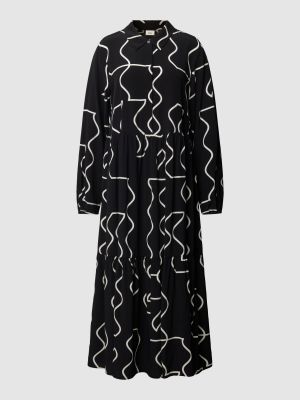 Sukienka długa z wiskozy S.oliver Black Label czarna