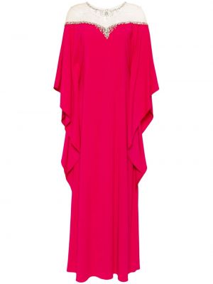 Βραδινό φόρεμα με πετραδάκια Marchesa Notte ροζ