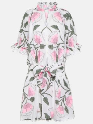Pamučna haljina s cvjetnim printom Juliet Dunn bijela