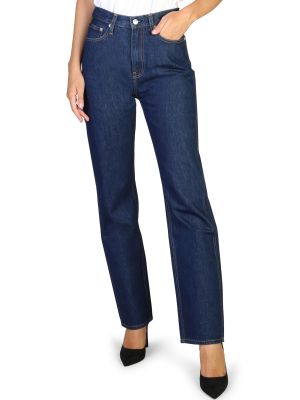 Priliehavé džínsy s rovným strihom Calvin Klein modrá