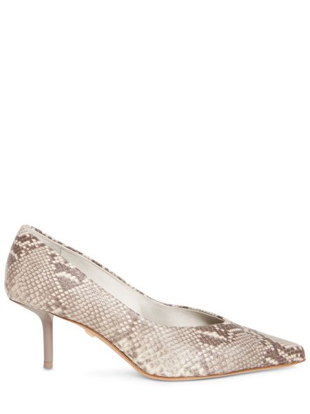 Trykt læder pumps Max Mara beige