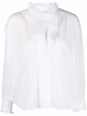 Bluză cu volane Isabel Marant Etoile alb