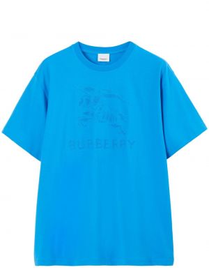 Pamut póló Burberry kék