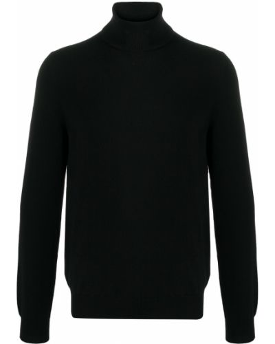 Jersey cuello alto con cuello alto de tela jersey Fedeli negro