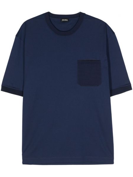 Tricou din bumbac Zegna albastru