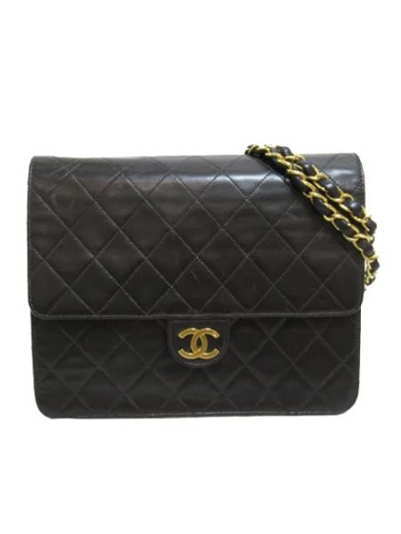 Pikowana torba skórzana retro Chanel Vintage czarna